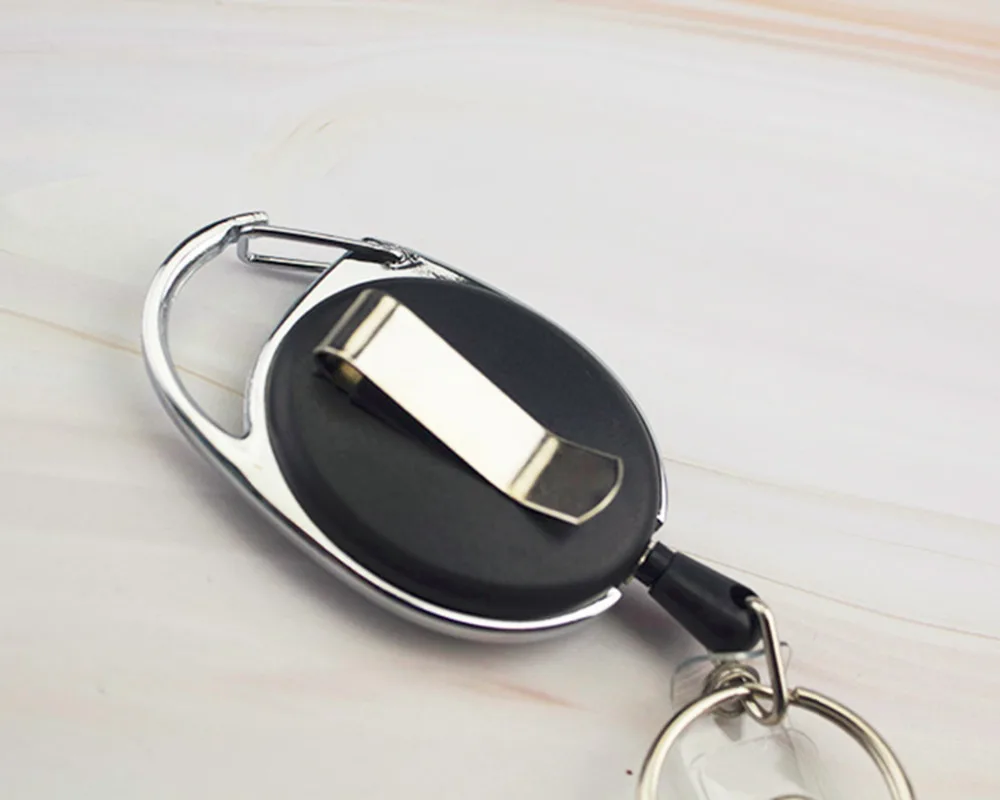 Button Strap&Key Ring Badge Reel Holder,Carabiner Hook Retractable ID Card Roller Clip, Waist clip Buckle ,Hospital Nurse Favor