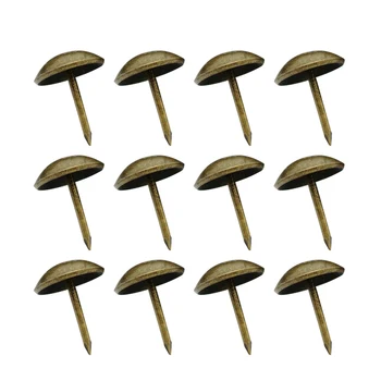 

100pcs Round Tack Brass Nail Bronze Decorated Door Nails Round Classical Nail Large-headed Nails 10x15mm