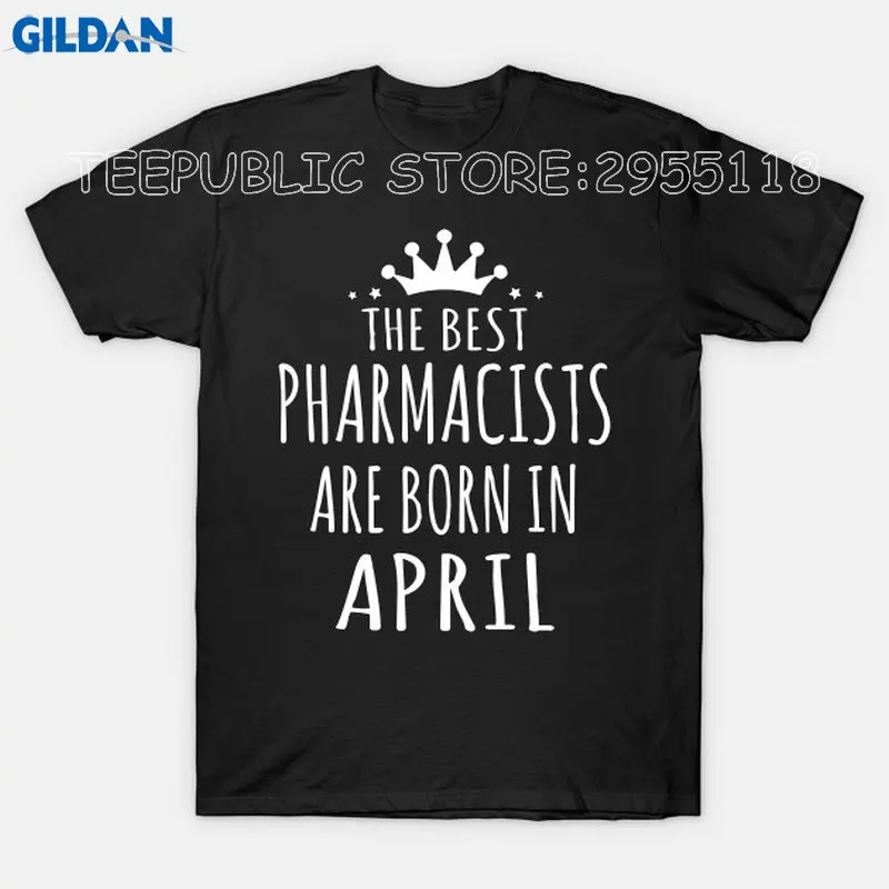Custom Design T Shirts The Best Pharmacists Are Born In April Women O-Neck Short-Sleeve Tee Shirt | Женская одежда