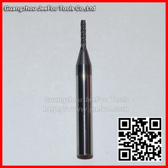 

6 * 2 * 9 * 50L Tungsten Carbide Four flutes Spiral Mirco cnc Milling Cutter Metal Cutting Flat End Mill