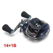 Рыболовная катушка 14+ 1BB катушка для наживки 6,3: 1 Передаточное отношение Рыболовная катушка с магнитной тормозной системой катушка для наживки Максимальное сопротивление 5 кг