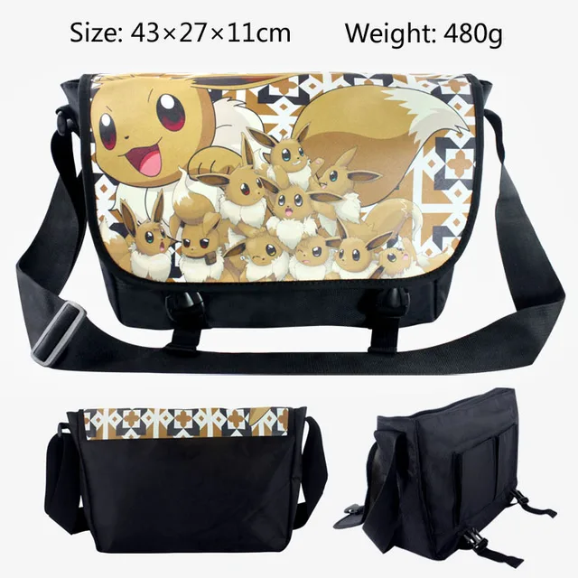 Anime Pokemon Messenger Bag School Shoulder Bag For Students Kids