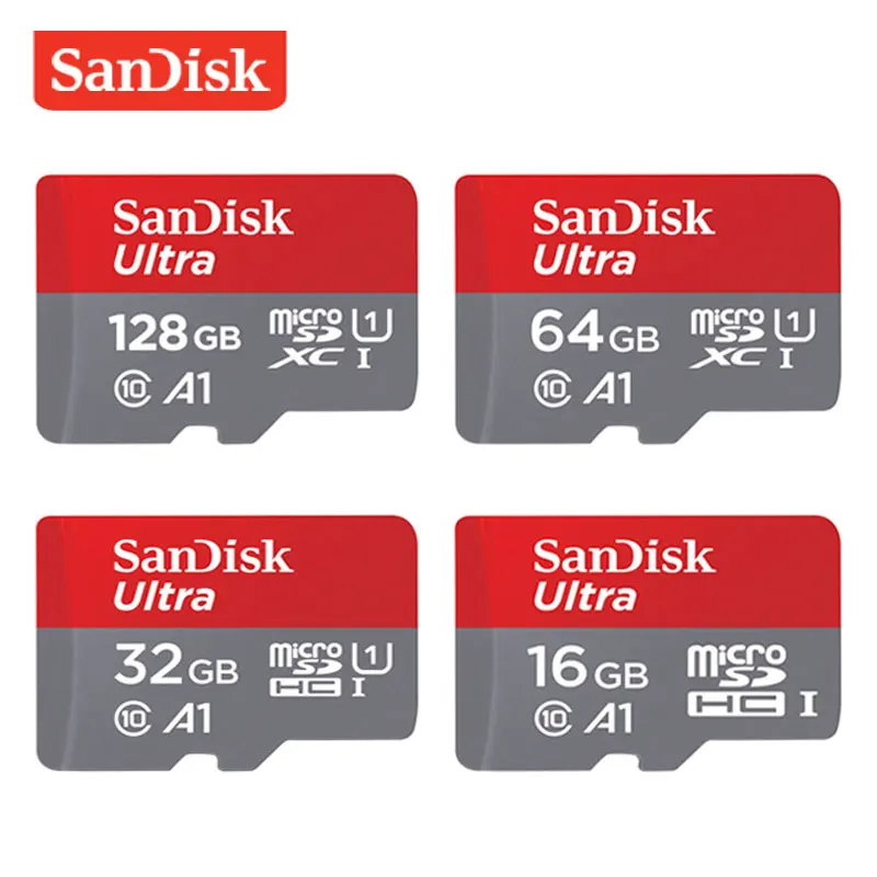 SanDisk Ultra Micro SD Card 64 ГБ и 128 ГБ 32 ГБ 16 ГБ карты памяти SDHC/SDXC Class10 UHS 98 МБ/s-100MB/s TF карты для смартфонов/Таблица