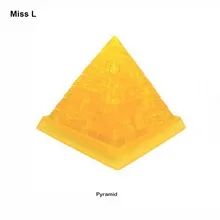Детские игрушки 3D Кристалл Головоломка Пирамида обучение образование для детей
