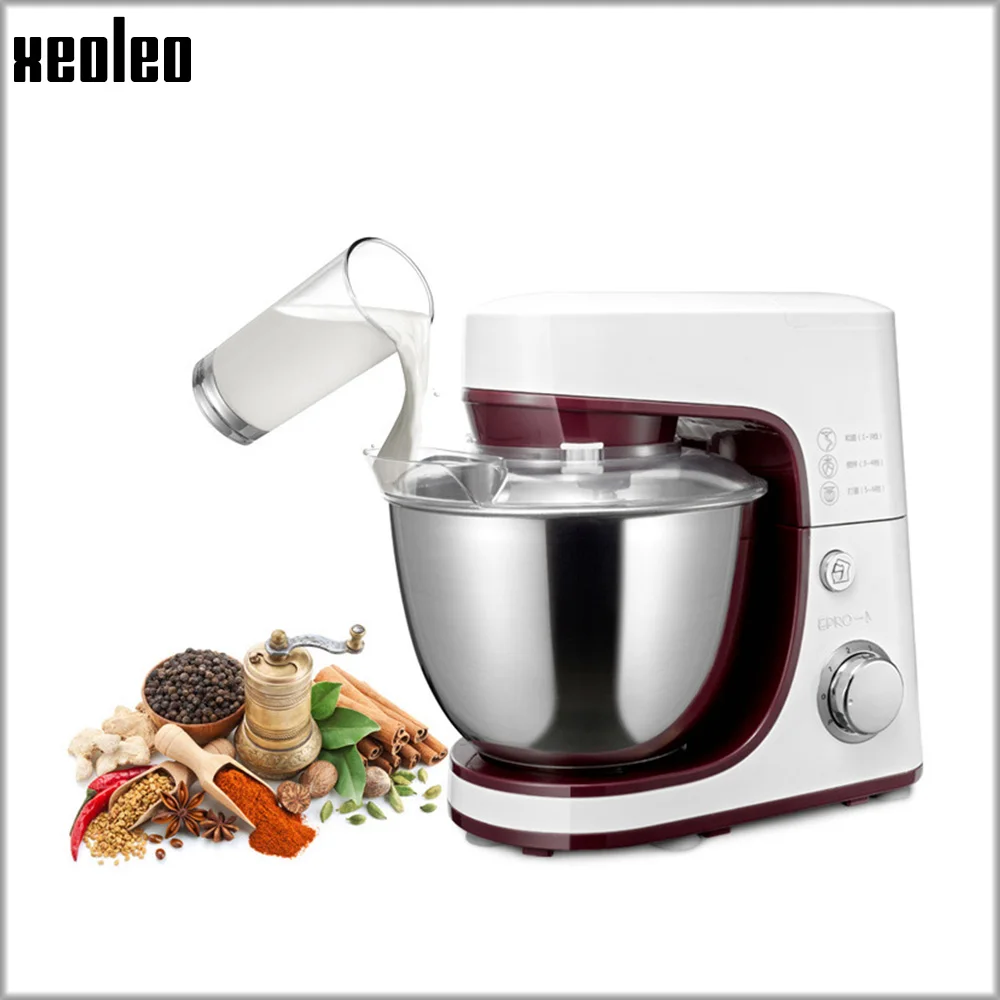 XEOLEO Planetary Food Mixer Electric Dough mixer�Cake mixer Dough kneading machine White Househol Chef machine Egg beater 4.2L