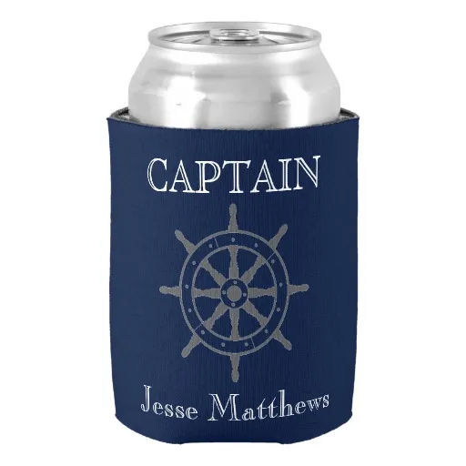 Captain's Can кулер на заказ монограмма для пары пивных держателей настраиваемое имя