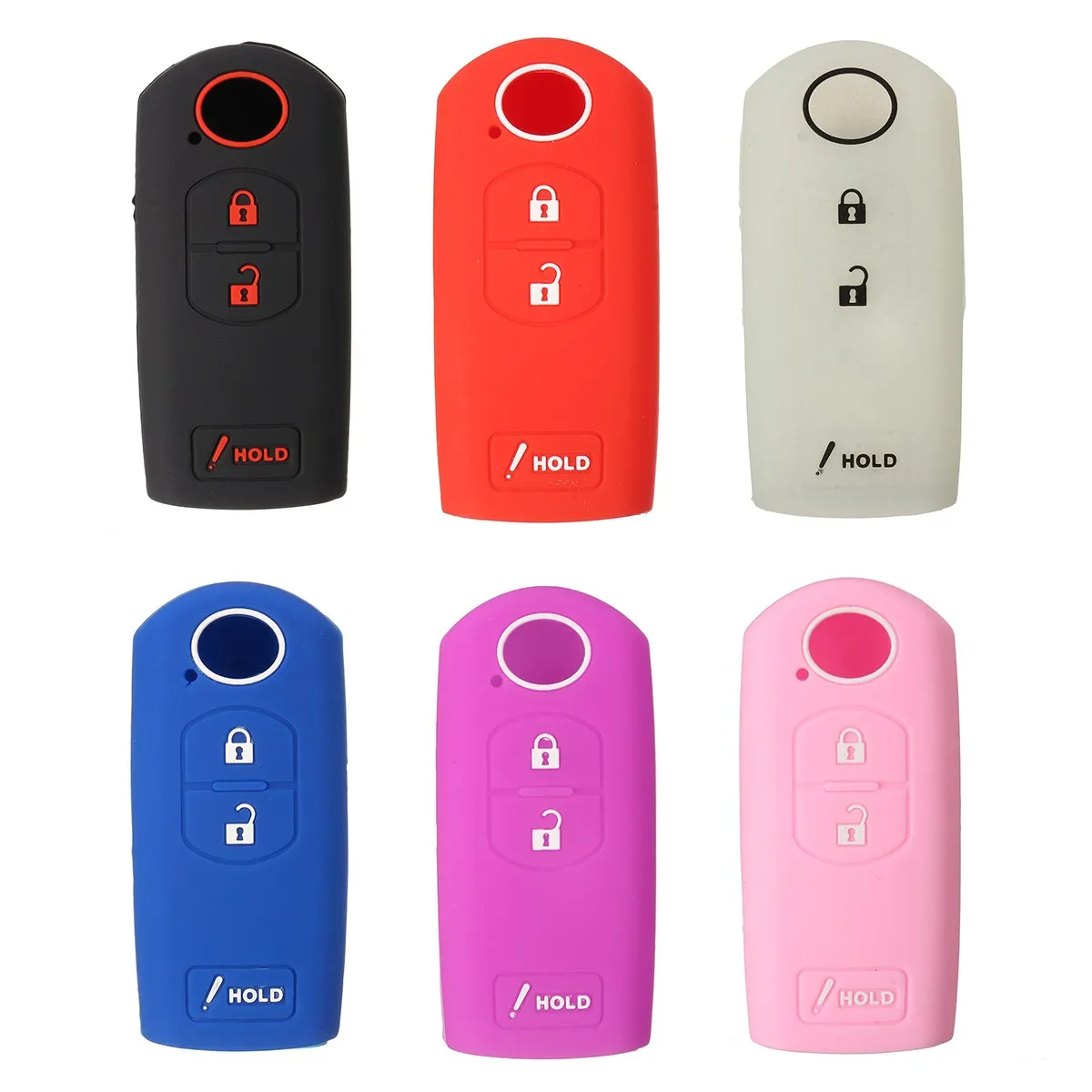 

Silicone 3 Button Car Remote Key Case Cover Fob Keyless Cover Case For Mazda 3 CX-5 CX-7 CX-9
