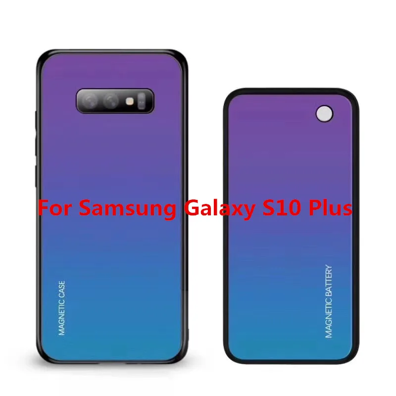 Чехол для зарядного устройства NTSPACE 5000 мАч для samsung Galaxy S10 Plus S10e, запасной внешний аккумулятор, беспроводной магнитный чехол с зажимом - Цвет: Purple For S10 Plus