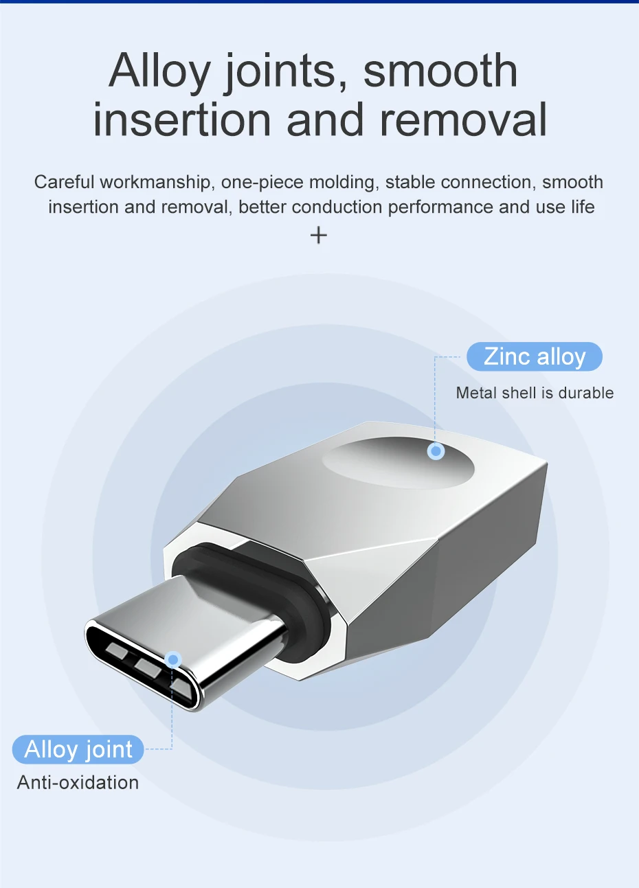 HOCO Micro usb type C OTG адаптер USBC type-c OTG конвертер для Xiaomi mix2s 8 mix3 One Plus 6t 6 huawei mate 20 Pro USB адаптер