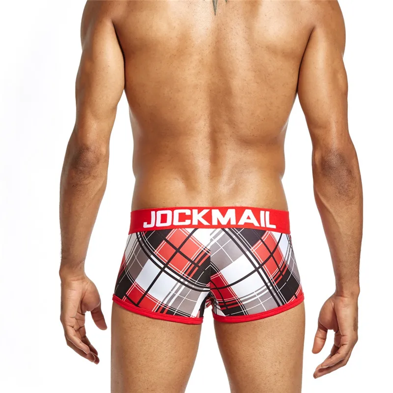 JOCKMAIL бренда сексуальное нижнее белье мужчины boxershorts Мужчины плед Гей Нижнее белье cueca боксер трусы мужские calzoncillos скользит Лидер продаж