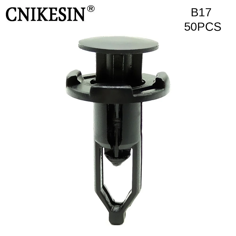 

CNIKESIN 50PCS B17 9mm Hole Car Fastener Bumper Middle Net Cover Plate Shield Retainers Rivets Nylon Clips for Toyota