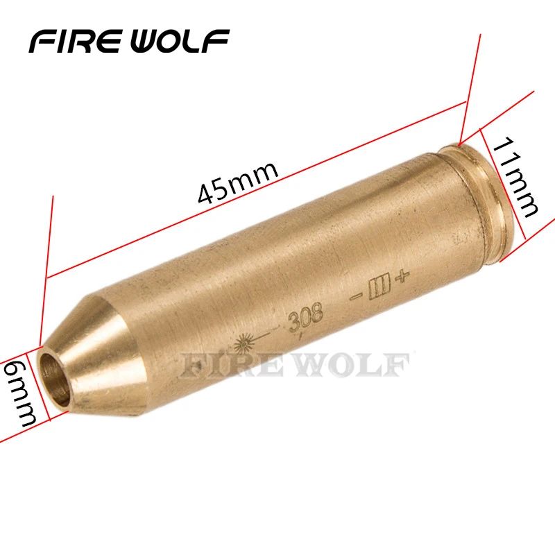 FIRE WOLF золотой лазер Cal. 308 Rem диаметр 7 8 мм Диаметр Sighter картридж пуля формы Boresight