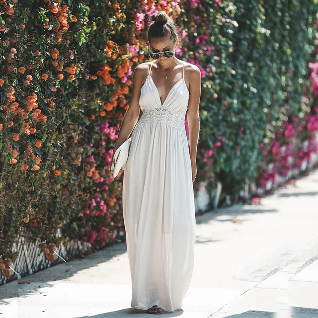 backless summer maxi dress