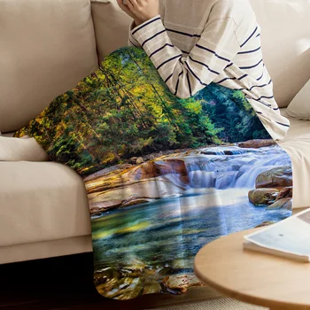 

Natural Scenery Throw Blanket Soft Warm Microfiber Blanket Flannel Blanket