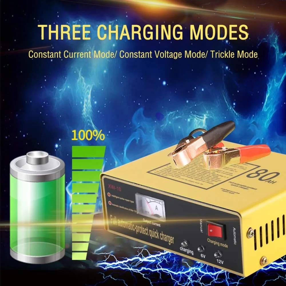 

Automatic Car Battery Charger Intelligent 6V/12V Full Automatic Electric Car Battery Charger For Lead Acid Battery US Plug