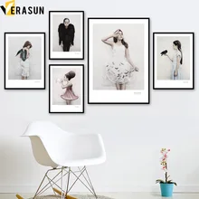 

Fashion Little Girl Bubble Butterfly Bird Nordic Posters And Prints Wall Art Canvas Painting Wall Pictures For Living Room Decor