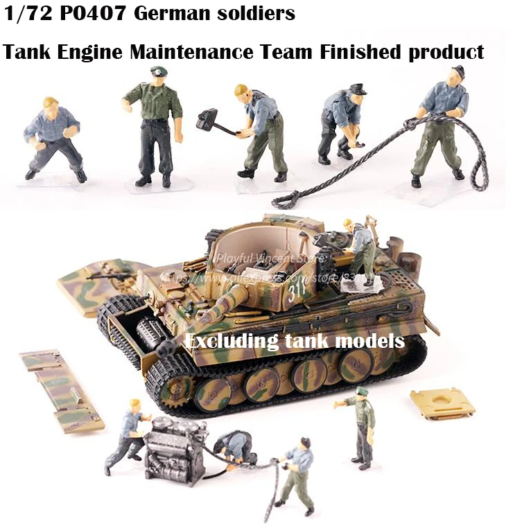  1/72 German Soldier Group Finished product Military Scene Collocation Model A variety of Suitable f