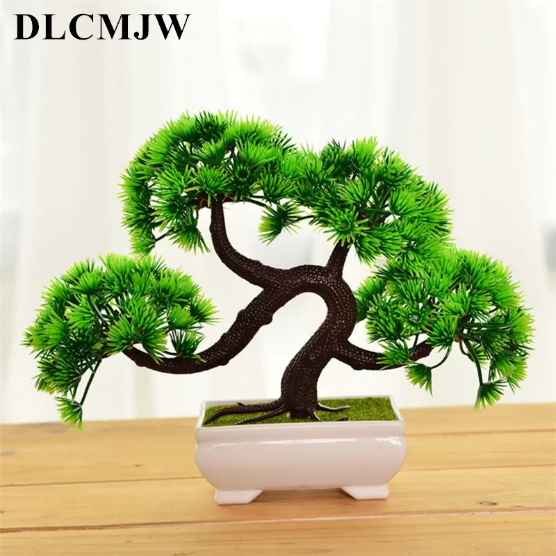 Artificial Plants Bonsai Green Grass Plastic plant flowers Bonsai for