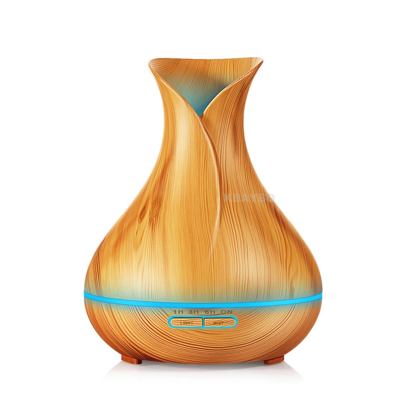

EJOAI 400ML Ultrasonic Air Humidifier Essential Oil Aroma Diffuser Wood Grain Cool Mist Maker LED Night Light for Bedroom