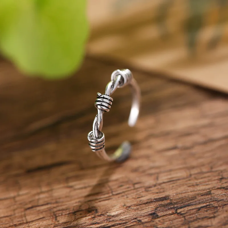 

2019 Free Shipping 925 Sterling Silver Knot Rings For Women Jewelry Beautiful Finger Open Rings For Party Birthday Gift