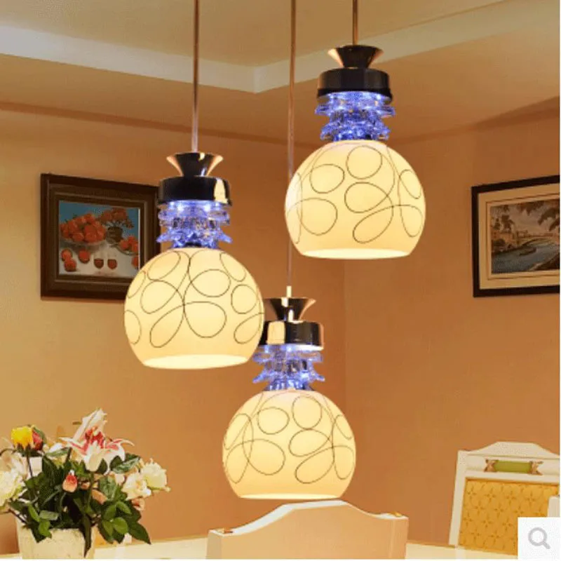 

modern Dining room pendant lights three creative personality dining pendant lamps and lanterns LED meal dining room FG434