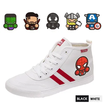 

Marvel Hero Spider-Man/Thor/Captain America/Hulk Printing Shoes High Heel Canvas Uppers Teen Personalise Trendy A193291