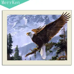 Merrken 3D стереоскопический живопись Eagle Wings парусина принт контракт и современные украшения дома картины