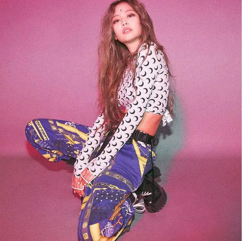

Casual Moon Pattern Print Skinny Bodysuits Autumn Winter Women Long Sleeve O-Neck Sexy Female Streetwear Overalls