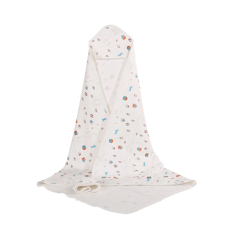 Детское банное полотенце с мультяшным принтом для новорожденных, хлопковые мягкие Стёганые одеяла - Цвет: Big Size