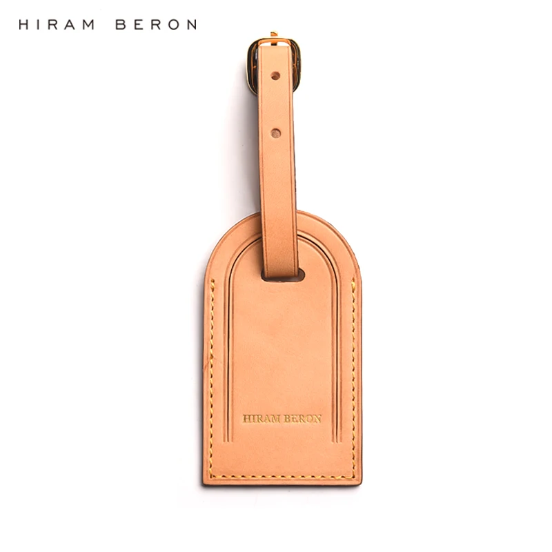 Leather Luggage Tags Travel Accessories Suitcase Tag with Business Card Bag Tags free Custom Vegetable Tanned Leather Travel Tag