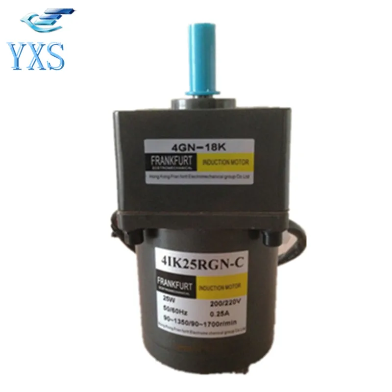 

DHL Free 4IK25RGN-C 4GN18K 25W AC 200V/220V 50/60HZ 0.25A 1700RPM/Min Speed Control Motor 4GN18K Gear Head