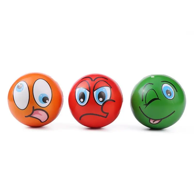 12 шт. 2,5 дюймов забавное лицо Squeeze Ball Новинка ручные игрушки для отдыха для детей взрослых Ассорти Экспрессия