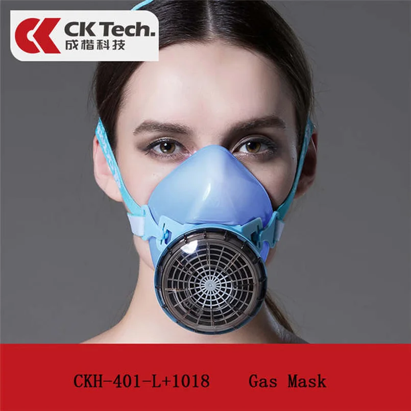 

CK Tech. Silicone Half-face Gas Mask Respirator Paint Spray Chemical Organic Gases Filter Masks Industrial Protective Mask