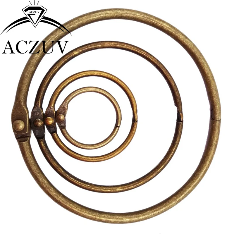

100Pcs Card Circle Book Ring Key Rings Keychains Holder Findings Accessories 20mm 25mm 30mm 38mm 50mm 63mm 76mm Inside Diameter