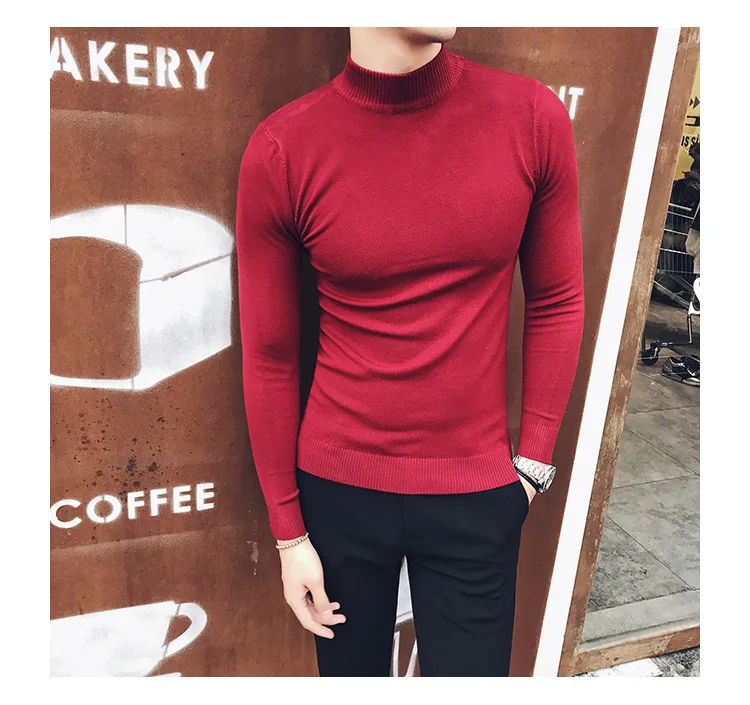 best sweaters for men MRMT 2022 Brand Autumn New Knitting Men's Sweater Pullover for Male Half High Collar  Sweater sweater crewneck