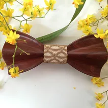 Новое поступление Мужской деревянный лук галстук matts треугольник клетчатая форма джентльмен галстук-бабочка мужской галстук-бабочка