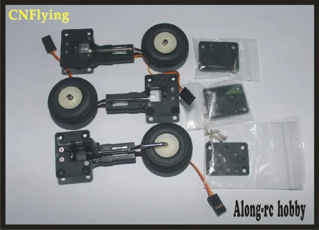 Best Offers free shipping 25g retractable landing gear servo  with  wheel  for RC hobby plane model  airplane RC model   spare part