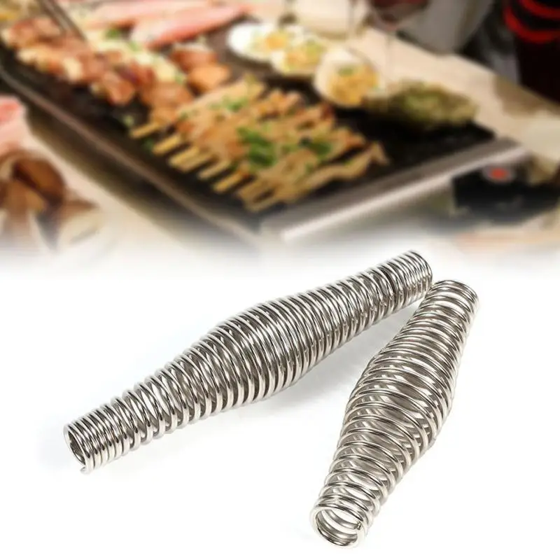 

BBQ Pit Grill Stainless Steel Handle Spring Wood Furnace Stove Smoker