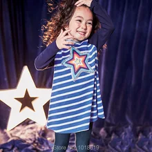 2018 nova Marca de Qualidade 100% Algodão Do Bebê Meninas Vestido Crianças roupas Vestido de Bebê Menina Roupa Dos Miúdos t-shirt de Manga Longa Bebe menina