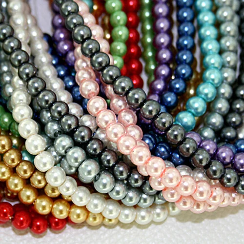 New 200 pcs 4mm Black Glass Pearl Spacer Loose Beads Jewelry Making Wholesale