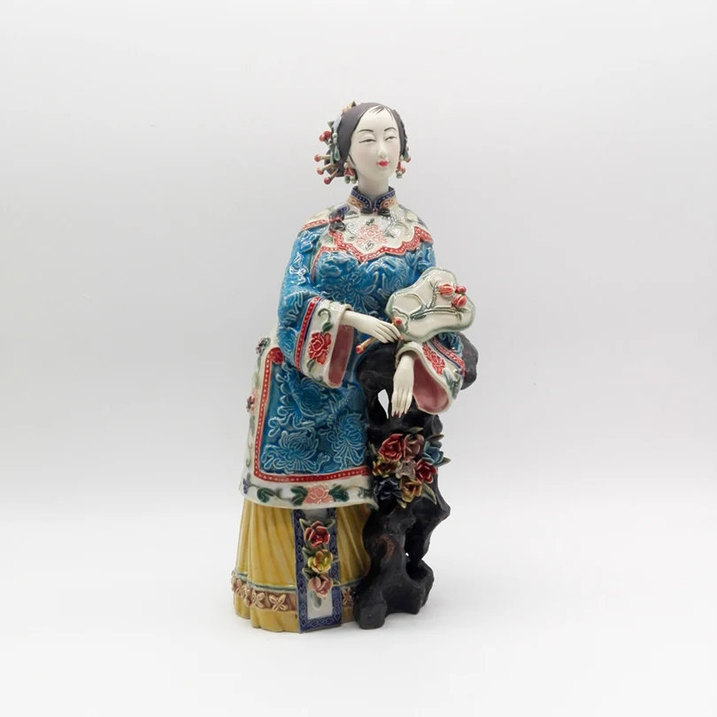 Sale Collectible Manual Porcelain Figurine Art Traditional Chinese Antique Painted Ceramic
