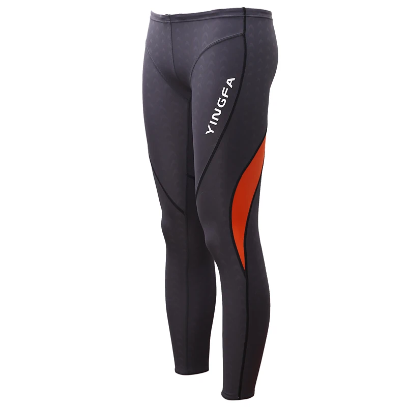 Men Swimming Trunks Yingfa Sharkskin Racing Training Full Leg Swim Pants Tights chlorine resistant
