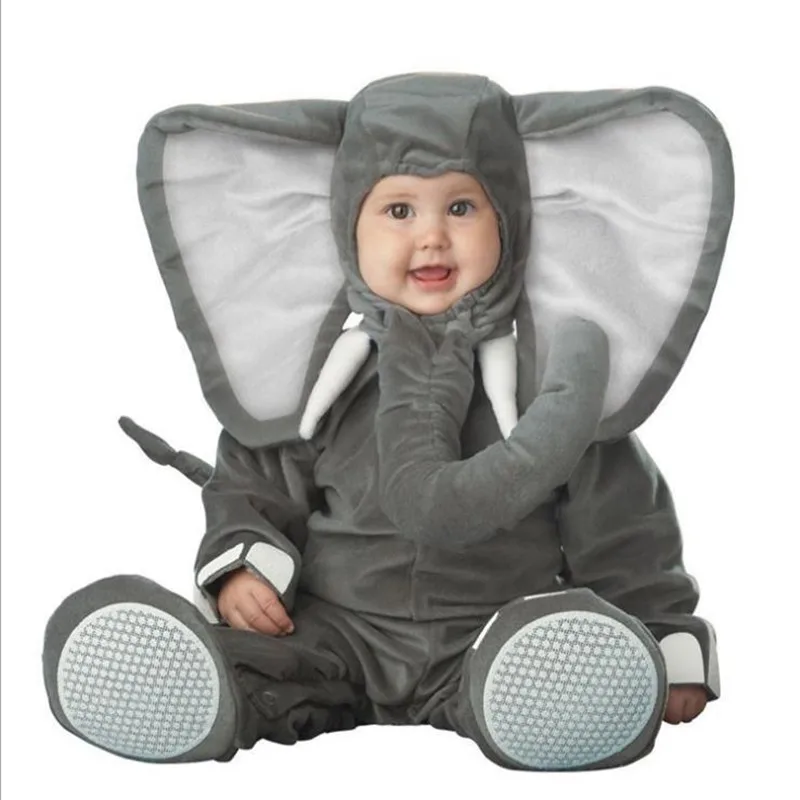 

2018 new Baby Rompers Winter Animal Pirate Dinosaur Penguin Elephant Deer Toddler Christmas Carnival Halloween Elf Costume