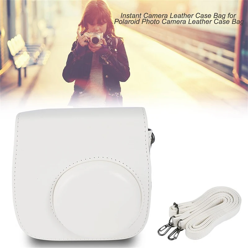 Leather Camera Bag Case Cover Pouch Protector Shoudler Bag For Polaroid Photo Camera For Fuji Fujifilm Instax Mini 8 NEW (14)