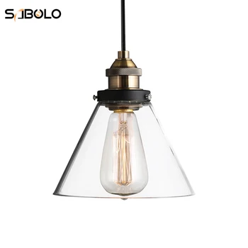 

Pendant Lights Glass Lamp Luminaire Pendant Lamp Glass Lampshade Hang lamp Light For Bar Restaurant Vintage Glass Pendant Lamp