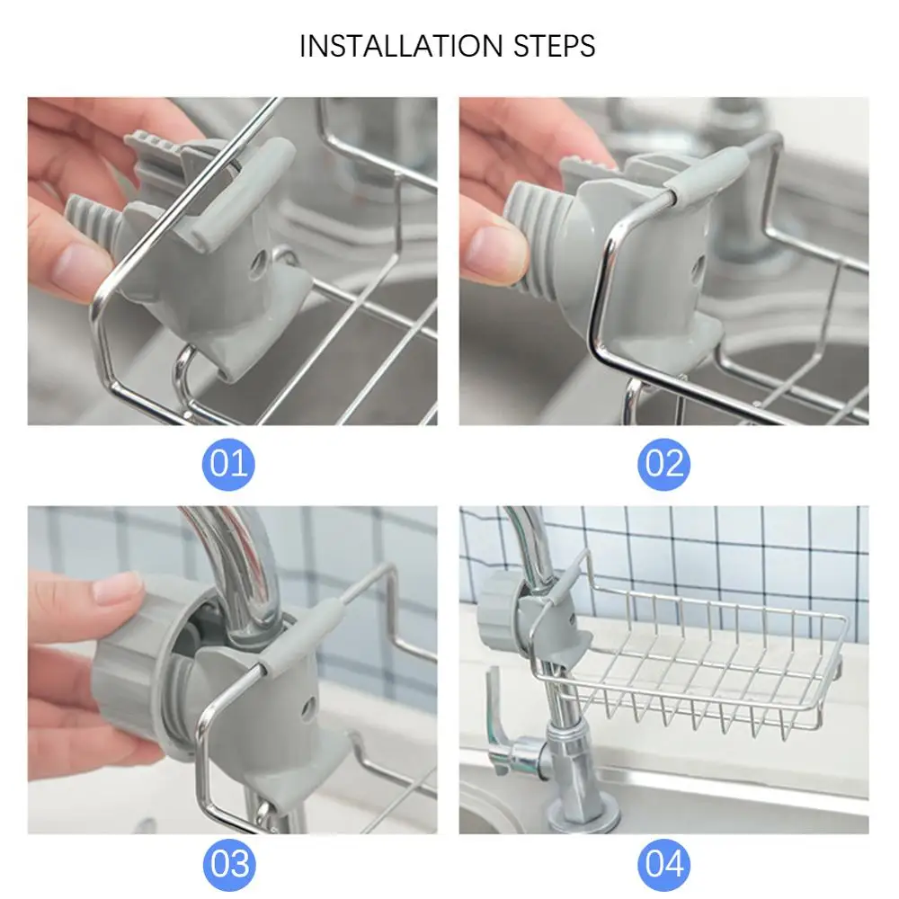 Кран сливной стеллаж для хранения кухонной раковины губка тряпичный кронштейн для кухонной посуды зажим полка для слива сухого полотенца Органайзер