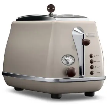 

Household Metal Multifunction Mini Automatic Two Pieces Breakfast Spit Driver Sandwich Machine Dust Cover Design Cream White