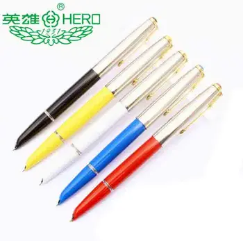 

10Pcs/lot Colorful Fountain Pen Kawaii Classic Golden Clip Metal Ink Pens for Writing School Supplies Free Shipping
