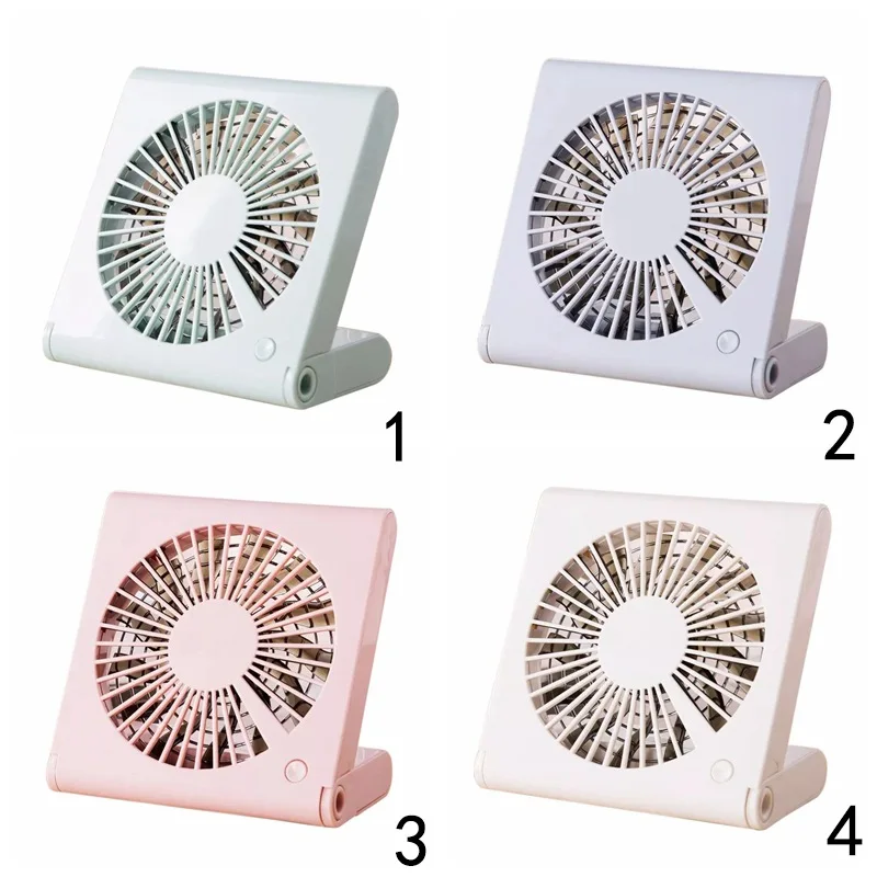  Mini USB portable silent folding desk fan third gear 50-100 minutes working time 20.5 x 14 x 2 cm 2
