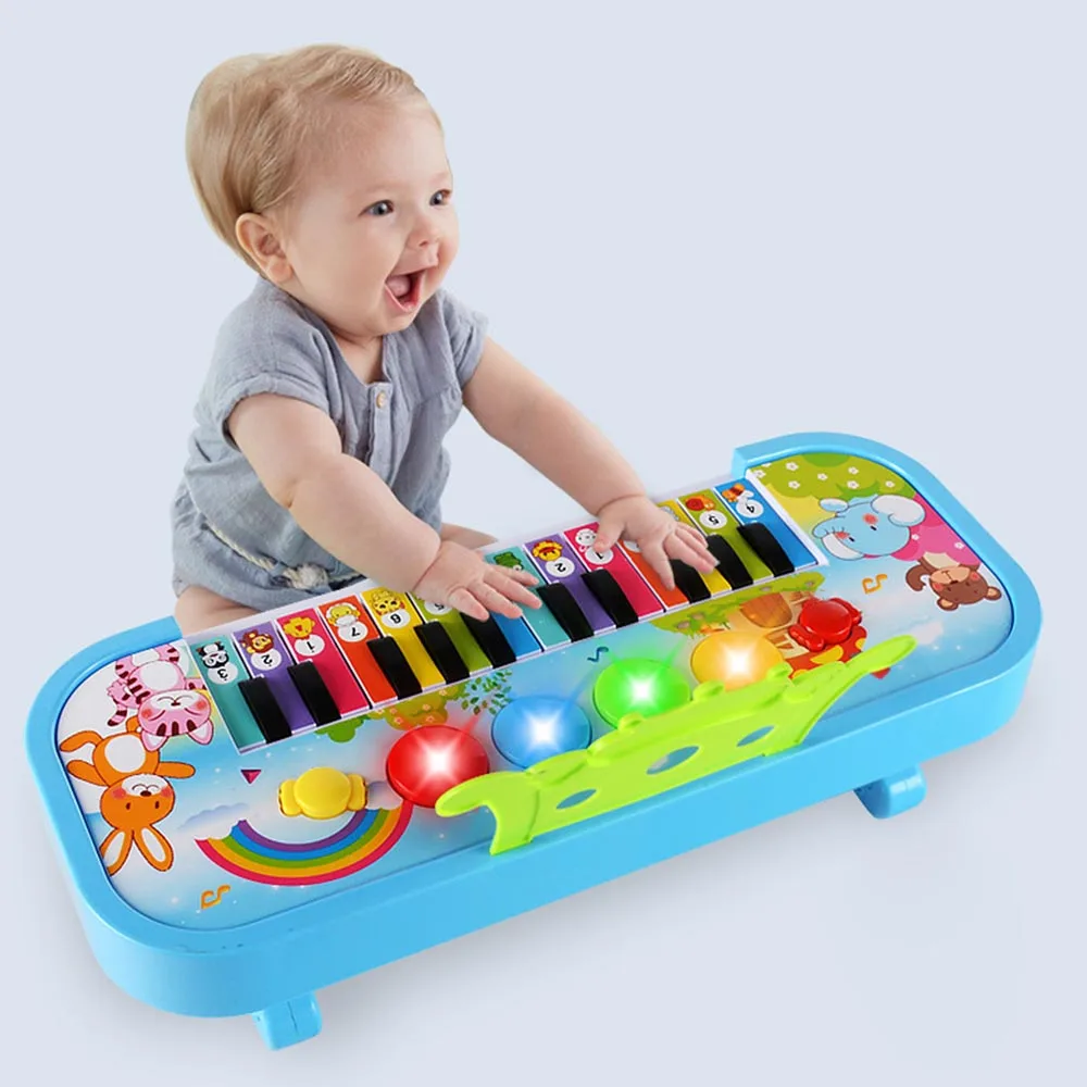 Детские вокальные игрушечный музыкальный инструмент Детские игрушки для малышей животных флэш-пианино с подсветкой развивающие Музыкальные Развивающие игрушки для детского подарка